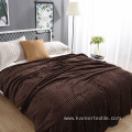 Flannel Blanket Solid Cozy Microfiber Blanket For Sofa